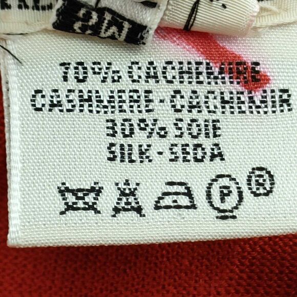 Hermès Paris Cashmere Silk Asymmetrical Sweater - Rust Orange - Size S - Picture 4 of 9